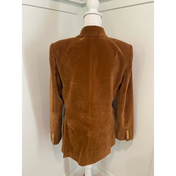 Nili Lotan Francine Velvet Jacket in Caramel - Picture 9 of 13